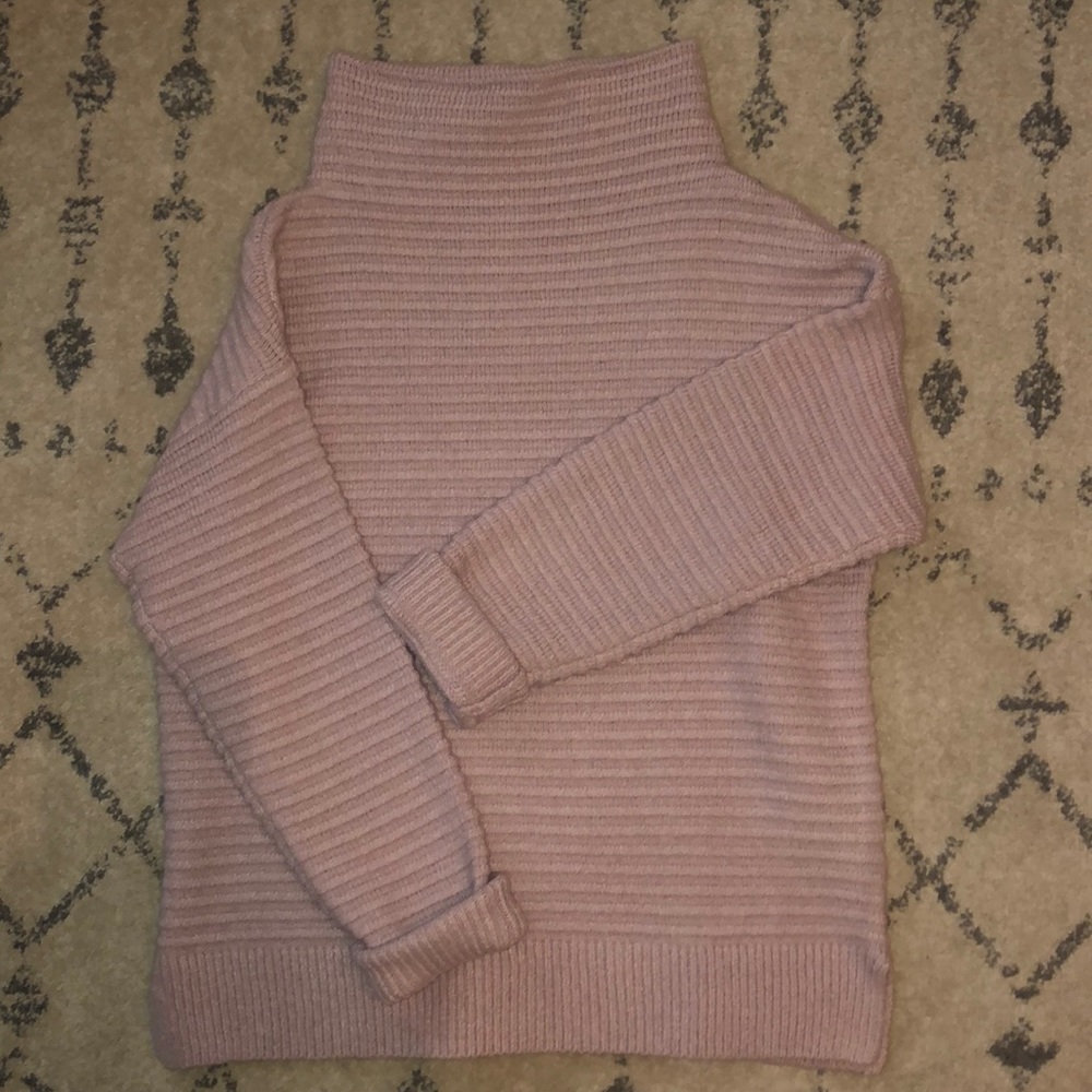 Madewell Mockneck Sweater. Dusty pink. XXS